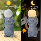 Solar Cat Garden Statue Light, Outdoor Decor