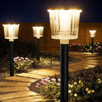3-Pack Cool White Solar Path Lights, Outdoor Walkway LED