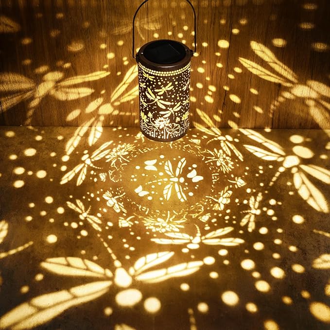 Dragonfly Solar Hanging Lanterns, Classic Outdoor Decor