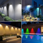 Solar Fence Lights 16-Pack, Waterproof LED