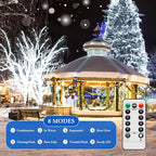 2-Pack 33ft Christmas LED String Lights, Waterproof Timer Lights