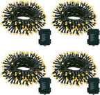 4-Pack 70 LED Christmas Fairy Lights, Timer Waterproof