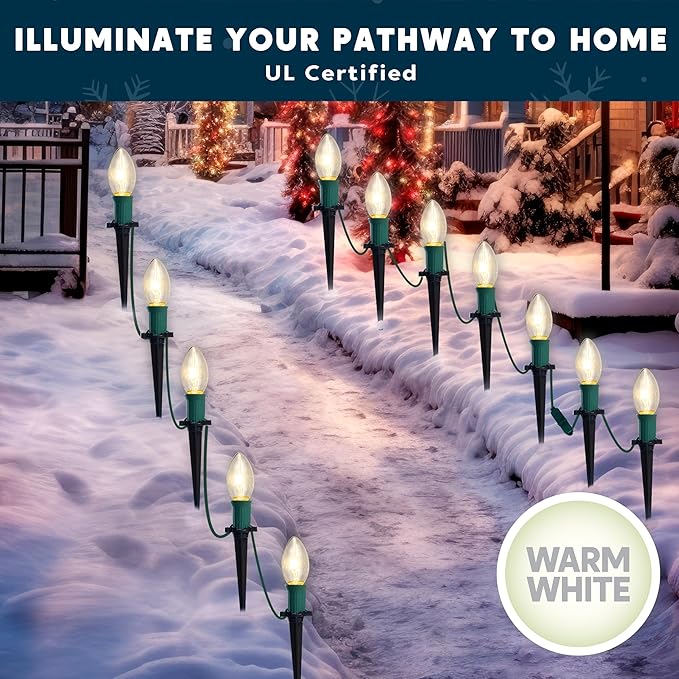C9 Pathway Lights 24-Pack, 30.75ft LED Stakes
