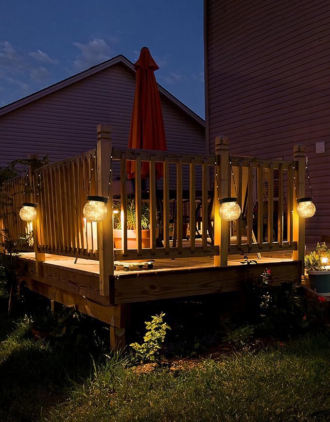 Globe Solar Lanterns, Waterproof LED Garden Lights