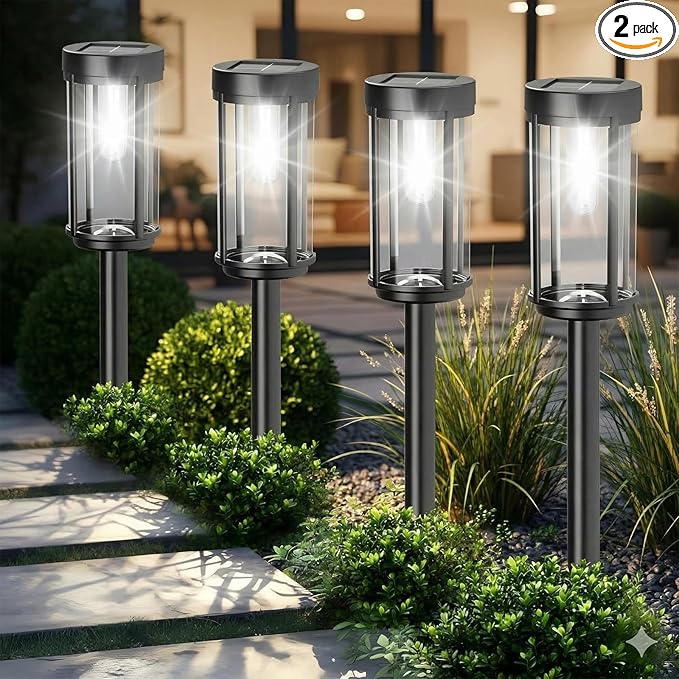 2-Pack Solar Landscape Lights for Walkway