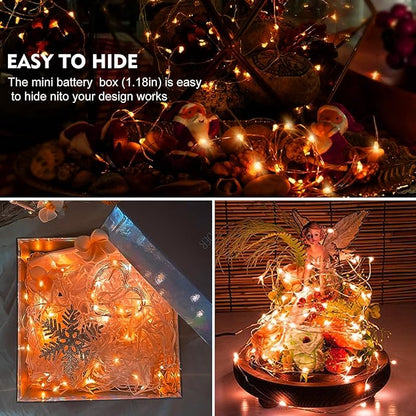 24-Pack 7ft Christmas LED String Lights, Waterproof Timer Lights