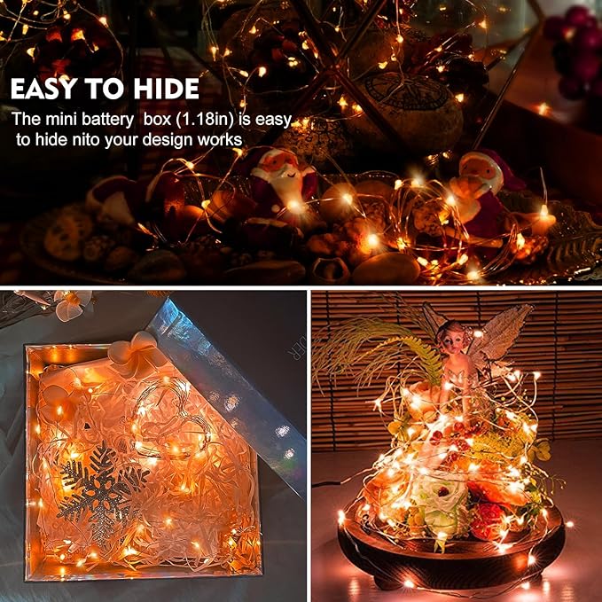 Christmas Backyard String Lights 6-Pack, 7ft 20 LED Waterproof
