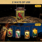 Cardinal Solar Yard Lanterns, Decorative Waterproof LED