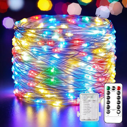 Christmas Fairy Lights, 33ft 100 LED Battery Twinkle Lights