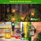 2-Pack Backyard Solar Lanterns, Waterproof LED Garden Lights