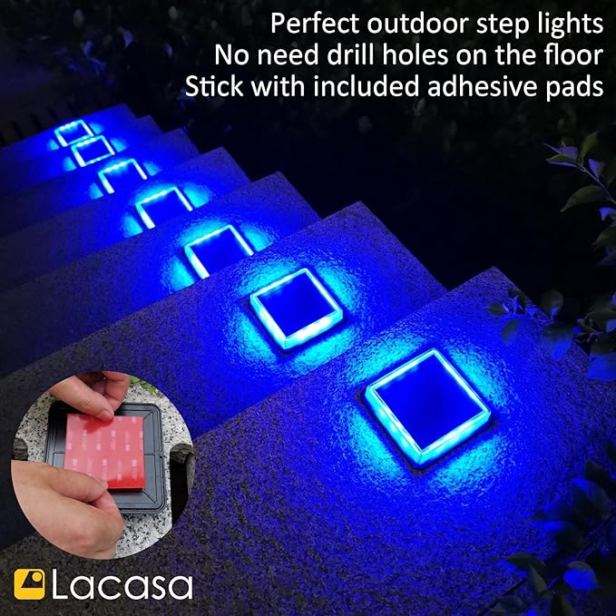 Solar Dock Lights 4-Pack, Waterproof LED