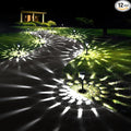12-Pack Cool White Solar Path Lights, Outdoor Yard LED
