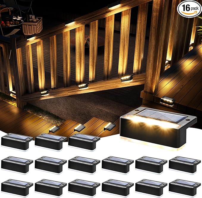 16-Pack Warm White Solar Yard Lights, Outdoor LED