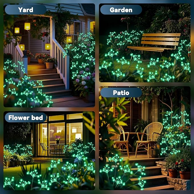 Green Solar Pathway Lights 2-Pack, Walkway LED