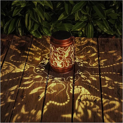 2 Pack Solar Hummingbird Lanterns Outdoor Hanging Decor Lantern,Waterproof Hollow Out Metal Decorative Garden Light,Graceful Decoration for Patio,Yard,Landscape,Walkway,Festival