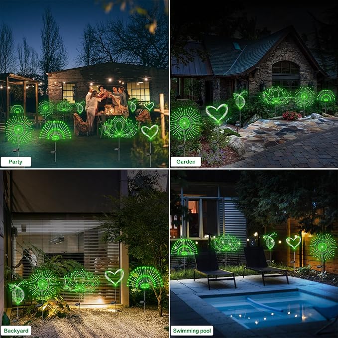 Solar Driveway Path Lights 2-Pack, Waterproof
