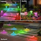 Solar Garden Path Lights 8-Pack, Waterproof