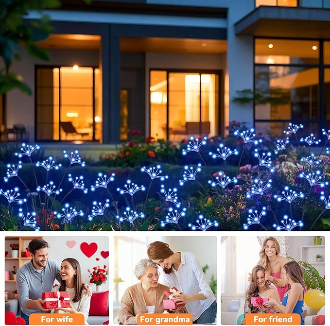 Blue Solar Pathway Lights 2-Pack, Walkway LED
