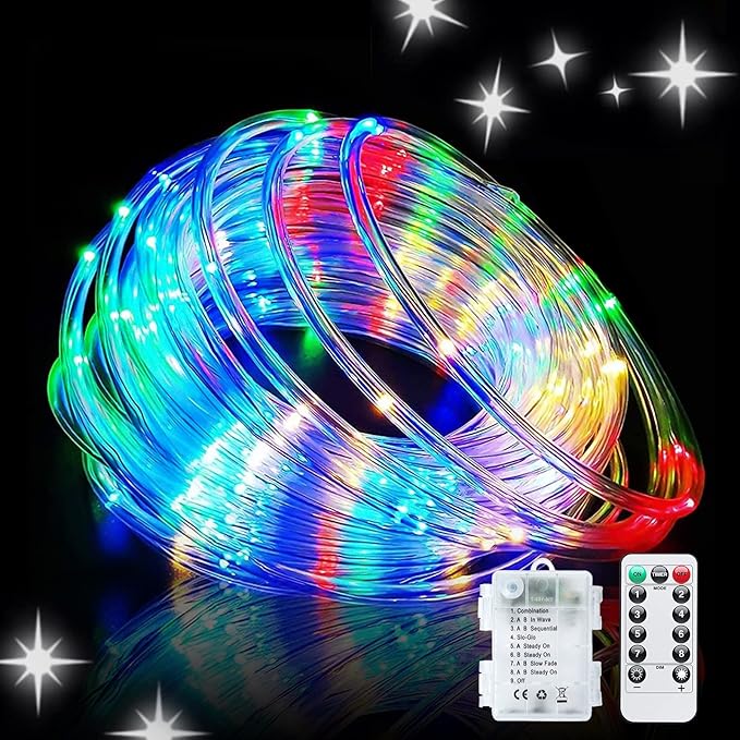 Remote Control Rope Lights, 33ft Color-Changing LED