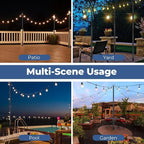 10ft Outdoor String Light Poles, Metal