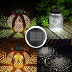 2-Pack Garden Solar Lanterns, Waterproof LED Outdoor Lights