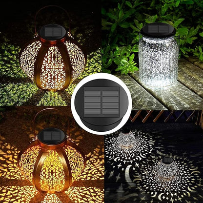 ZNYCYE 2 Pack Upgraded Solar Replacement Top(Top Size 3.15 in, Bottom Size 2.76 in) Double LED Light Modes for Outdoor Lanterns Garden Patio Decor(Warm White&Cool White)