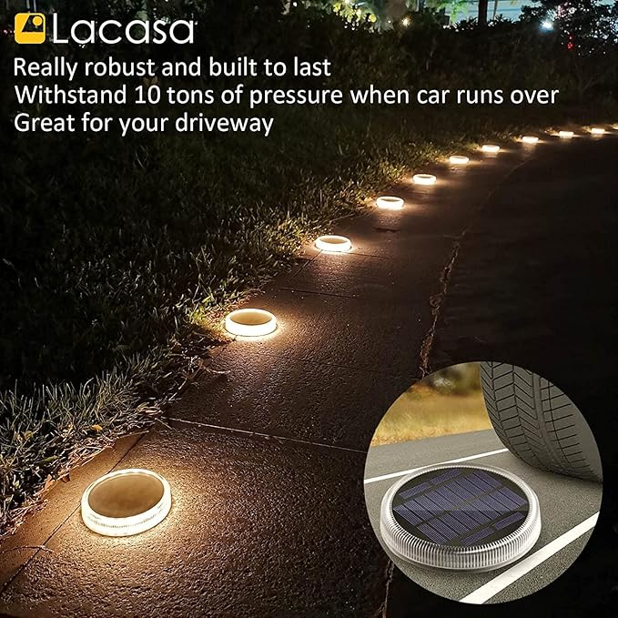 Solar Dock Lights 4-Pack, Waterproof LED