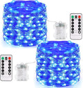 2-Pack 132ft Christmas LED String Lights, Waterproof Timer Lights