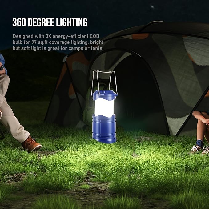 4-Pack Backyard Solar Lanterns, Waterproof LED Porch Lights