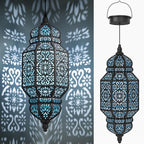 18" Moroccan Solar Pendant Light, Outdoor