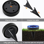 16-Pack Solar Ground Disk Lights, Blue Waterproof LED
