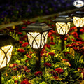 8-Pack Warm White Solar Path Lights, Outdoor Driveway LED
