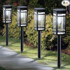 Cool White Solar Pathway Lights 8-Pack, Walkway LED