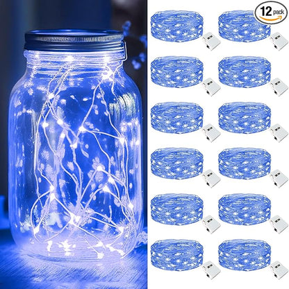 Christmas Backyard String Lights 12-Pack, Waterproof