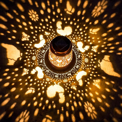 Chicken Solar Lanterns Outdoor Waterproof Hanging Solar Lights Chicken Gifts for Women Men Metal Decorative LED Lanterns for Garden Decor,Yard,Patio,Lawn,Pathway,Landscape