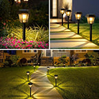 12-Pack Solar Pathway Lights, Waterproof LED Garden Lights