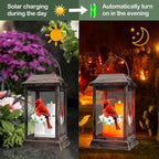 Cardinal Solar Garden Lanterns, Rustic Waterproof LED