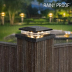 Solar Post Cap Lights 6-Pack, Waterproof LED