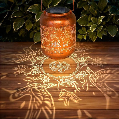 Hummingbird Solar Lanterns Outdoor Waterproof Gifts for Women Mom Grandma Garden Decor Metal Hanging Solar Lights for Yard Hummingbird Birthday Mothers Day Gardening Gifts