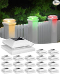 RGB Solar Yard Post Lights, Outdoor LED Caps