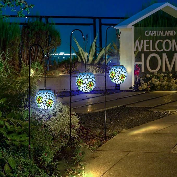 Solar Pathway Lights, Waterproof LED Garden Lights