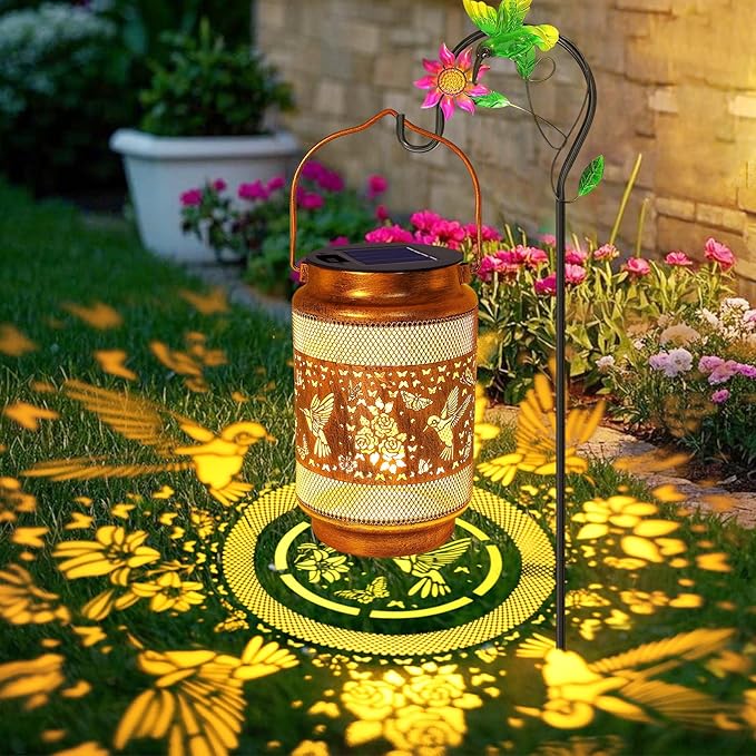 Hummingbird Solar Hanging Lanterns, Decorative Yard Decor