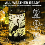 Bird Solar Porch Lanterns, Charming Waterproof LED