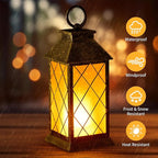 Classic Backyard Solar Lanterns for Patio, Waterproof LED