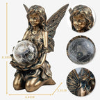 Solar Flower Statue Light 8.31", Yard Decor