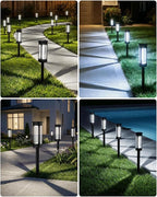 White Solar Pathway Lights 6-Pack, Yard LED