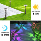 6-Pack Solar Pathway Lights, Waterproof LED Yard Lights