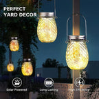 Mason Jar Lid Fairy Lights 6-Pack, Solar Garden LED