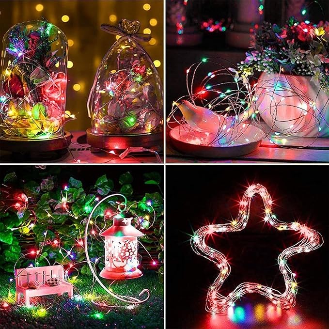 16ft Christmas LED String Lights, Waterproof Timer Lights