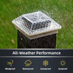8-Pack Solar Post Cap Lights for Deck, LED